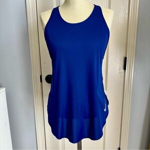 Nike Dry Fit Navy Curved Hem Tank